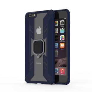 Iron Warrior Shockproof TPU + PC Protective Case for iPhone 6 Plus, with 360 Degree Rotation Holder(Blue)