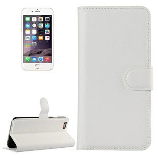 For iPhone 6 & 6s Litchi Texture Horizontal Flip Leather Case with Holder & Card Slots & Wallet(White)
