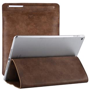 Universal Case Sleeve Bag for iPad 2 / 3 / 4 / iPad Air / Air 2 / Mini 1 / Mini 2 / Mini 3 / Mini 4 / Pro 9.7 /  Pro 10.5, with Pencil Case & Holder(Brown)