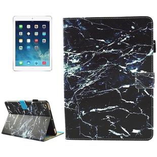 For iPad 9.7 (2018) & iPad 9.7 inch 2017 / iPad Air / iPad Air 2 Universal Black Marble Pattern Horizontal Flip Leather Protective Case with Holder & Card Slots & Sleep