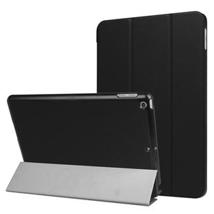 For iPad 9.7 (2018) & iPad 9.7 (2017) Custer Texture Horizontal Flip Leather Case with Three-folding Holder & Sleep / Wake-up Function(Black)
