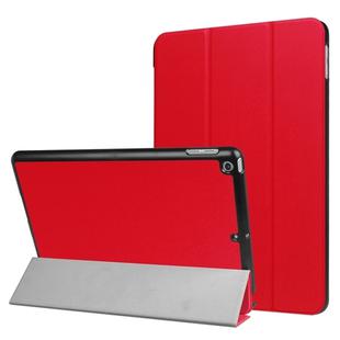For iPad 9.7 (2018) & iPad 9.7 (2017) Custer Texture Horizontal Flip Leather Case with Three-folding Holder & Sleep / Wake-up Function(Red)