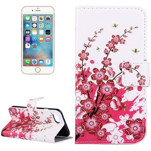 For  iPhone 8 & 7  Plum Blossom Pattern Leather Case with Holder & Card Slots & Wallet 