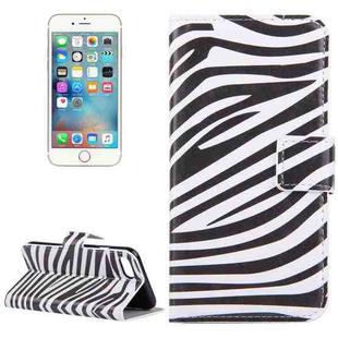 For  iPhone 8 & 7  Zebra Stripes Pattern Leather Case with Holder & Card Slots & Wallet 