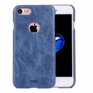 MOFI for  iPhone 7  Crazy Horse Texture Leather Surface PC Protective Case Back Cover(Dark Blue)