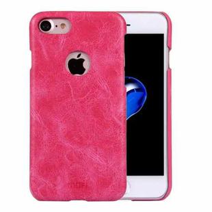 MOFI for  iPhone 7  Crazy Horse Texture Leather Surface PC Protective Case Back Cover(Magenta)