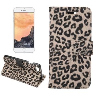 For  iPhone 8 & 7  Leopard Pattern Horizontal Flip Leather Case with Holder & Card Slots & Wallet(Brown)