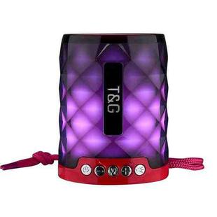 T&G TG155 Bluetooth 4.2 Mini Portable Wireless Bluetooth Speaker with Colorful Lights(Magenta)