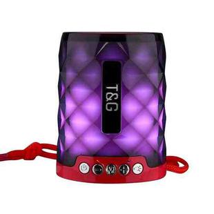 T&G TG155 Bluetooth 4.2 Mini Portable Wireless Bluetooth Speaker with Colorful Lights(Red)