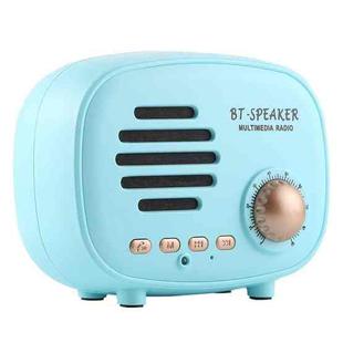 Q108 Retro Mini Wireless Bluetooth Speaker, Support Hands-free / TF Card / U disk / FM(Blue)