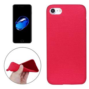 For  iPhone 8 & 7  Denim Texture TPU Protective Back Cover Case (Red)