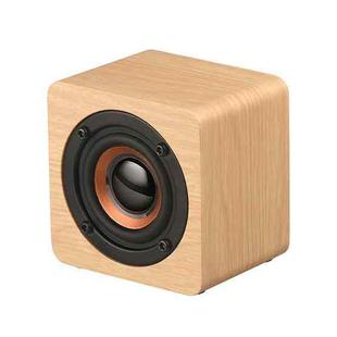 Q1 Wooden Mini Portable Mega Bass Wireless Bluetooth Speaker(Yellow)