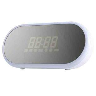 WK SP290 Portable Mirror Alarm Clock Bluetooth V4.2 Desktop Speaker (White)