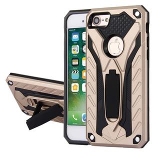 Tough Armor TPU + PC Combination Case with Holder, For  iPhone 8 & 7  Tough Armor TPU + PC Combination Case with Holder(Gold)