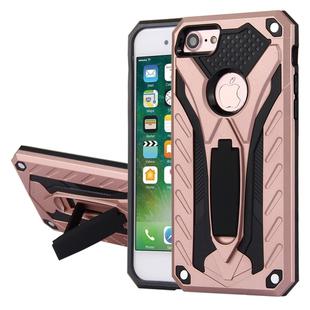 Tough Armor TPU + PC Combination Case with Holder, For  iPhone 8 & 7  Tough Armor TPU + PC Combination Case with Holder(Rose Gold)