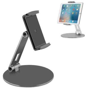 AP-7C Universal Foldable Aluminum Alloy Lazy Stand Desktop Phone Stand with Rotatable Base (Black)