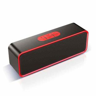 SC211 Portable Subwoofer Wireless Bluetooth Speaker Bluetooth 5.0, Support TF Card & U Disk & 3.5mm AUX (Red)