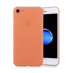 For  iPhone 8 & 7  Frosted Transparent Protective Back Cover Case(Orange)