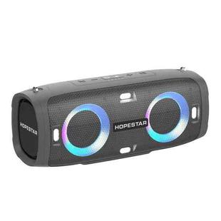 HOPESTAR A6 Party TWS Portable Outdoor Waterproof Bluetooth Speaker with Colorful Music Lights, Support Power Bank & Hands-free Call & U Disk & TF Card & 3.5mm AUX & FM(Grey)