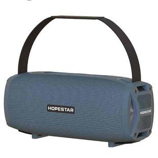 HOPESTAR H24 Pro TWS Portable Outdoor Waterproof Woven Textured Bluetooth Speaker with Rhythm Light, Support Hands-free Call & U Disk & TF Card & 3.5mm AUX & FM (Blue)