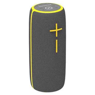 HOPESTAR P21 TWS Portable Outdoor Waterproof Woven Textured Bluetooth Speaker, Support Hands-free Call & U Disk & TF Card & 3.5mm AUX & FM (Grey)