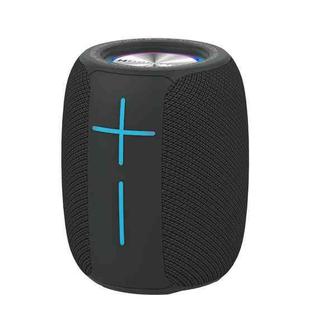 HOPESTAR P22 TWS Portable Outdoor Waterproof Woven Textured Bluetooth Speaker with LED Color Light, Support Hands-free Call & U Disk & TF Card & 3.5mm AUX & FM (Grey)