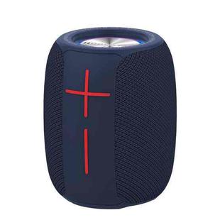 HOPESTAR P22 TWS Portable Outdoor Waterproof Woven Textured Bluetooth Speaker with LED Color Light, Support Hands-free Call & U Disk & TF Card & 3.5mm AUX & FM (Blue)