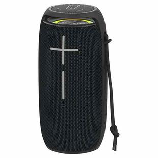 HOPESTAR P29 TWS Portable Outdoor Waterproof Round Square Head Bluetooth Speaker, Support Hands-free Call & U Disk & TF Card & 3.5mm AUX & FM(Black)