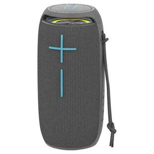 HOPESTAR P29 TWS Portable Outdoor Waterproof Round Square Head Bluetooth Speaker, Support Hands-free Call & U Disk & TF Card & 3.5mm AUX & FM(Grey)
