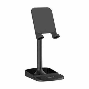 TOPK D23 Adjustable Angle Desktop Holder Lazy Bracket for 4-12.9 inch Phones / Tablets(Black)