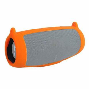 Speaker Portable Silicone Protective Cover with Shoulder Strap & Carabiner For JBL Charge 5(Orange)