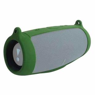 Speaker Portable Silicone Protective Cover with Shoulder Strap & Carabiner For JBL Charge 5(Green)