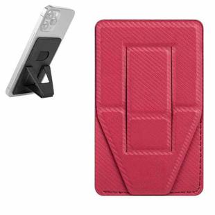 Mutural Universal PU + Magnet Phone Holder with Card Slot for Mobile Phnes Above 5.8 inch(Red)