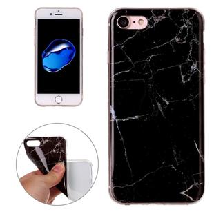 For  iPhone 8 & 7  Black Marbling Pattern Soft TPU Protective Back Cover Case