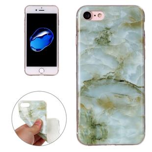 For  iPhone 8 & 7  Green Marbling Pattern Soft TPU Protective Back Cover Case