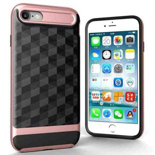 For  iPhone 8 & 7  3D Diamond PC + TPU Combination Protective Case (Rose Gold)
