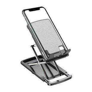 HZ12 Lightweight Foldable and Adjustable Aluminum Alloy Mobile Phone Mechanical Holder (Black)