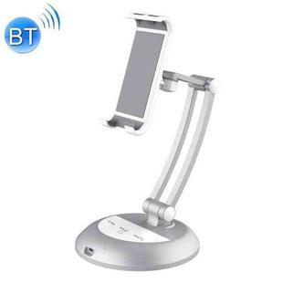 BH-41 Desktop Bluetooth Speaker Holder For 4.5-11 inch Mobile Phone / Tablet(Silver)