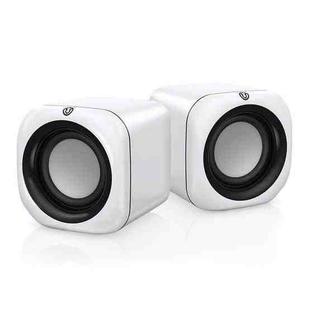 A1 Upgraded Version USB Wire-controlled 4D Stereo Sound Mini Wired Speaker, Cable Length: 1.3m(White)