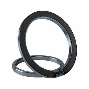 Electroplated Aluminum Alloy Magnetic Ring Holder for iPhone 12 / 13 Series (Dark Gray)