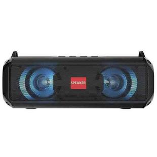 EBS-045 Wireless Stereo RGB Mini Portable Outdoor Music Subwoofer Stereo Speaker with Light (Black)