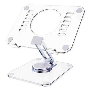 R-JUST T632 Acrylic 360 Degree Rotating Desktop Tablet Stand (Transparent)