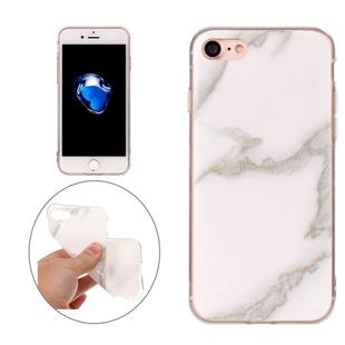 For iPhone SE 2020 & 8 & 7 Beige Marble Pattern Soft TPU Protective Case