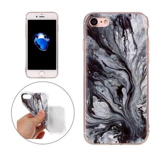 For iPhone SE 2020 & 8 & 7 Ink Marble Pattern Soft TPU Protective Case