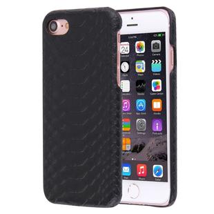 For  iPhone 8 & 7  Snakeskin Texture Paste Skin PC Protective Case(Black)