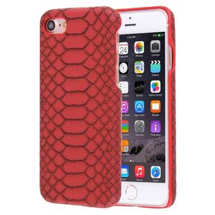 For  iPhone 8 & 7  Snakeskin Texture Paste Skin PC Protective Case(Red)