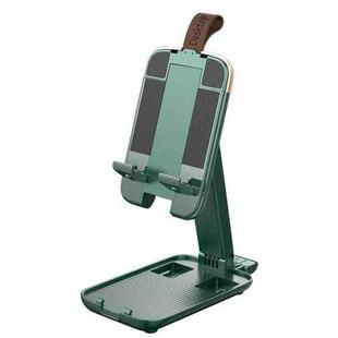 Luggage-shaped Retractable Folding Desktop Stand for Mobile Phones and Tablets Under 13 inch (Green)