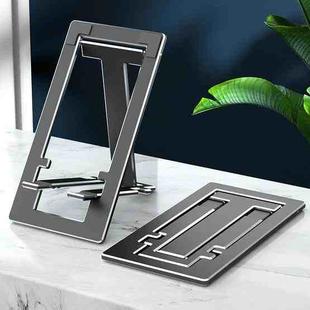 QQB002 Aluminium Alloy Retractable Phone Lazy Bracket Foldable Desktop Holder for Phones / Tablets within 7.9 inches(Grey)
