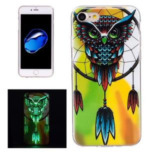 For  iPhone 8 & 7  Noctilucent Owl Pattern IMD Workmanship Soft TPU Back Cover Case