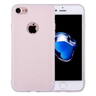 For  iPhone 8 & 7  Solid Color TPU Protective Case with Round Hole(White)